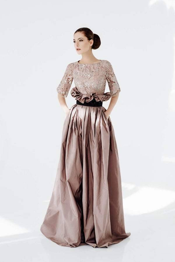 Medlar french lace top and skirt