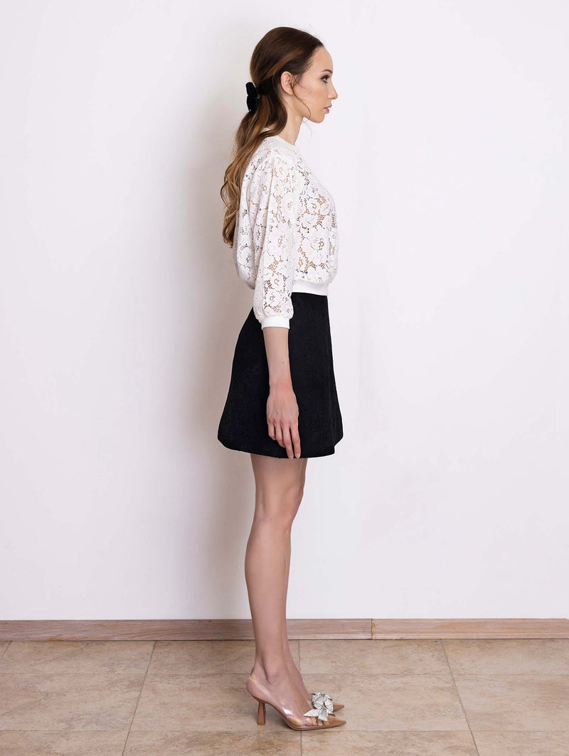 ANNA Short Lace-on-Neoprene Skirt